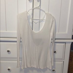 Tobi long sleeve open back top